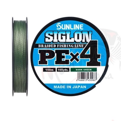 ШНУР ПЛЕТЕНЫЙ SUNLINE SIGLON PEx4 300 m DARK GREEN #1.0