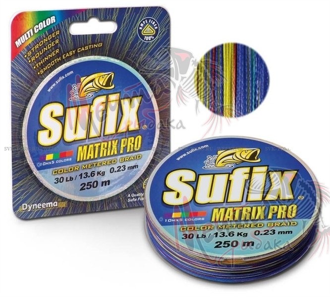 Шнур плетеный SUFIX Matrix Pro x6 d-0.16, 100 м (Col)