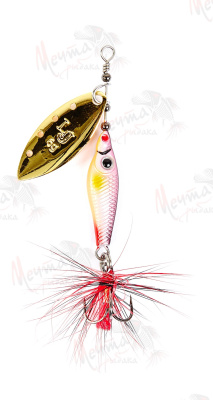 ТЕЙЛ-СПИННЕР "UF STUDIO" BULLET 25g #REDHEAD